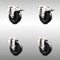 Service Caster 4 Inch 316SS Hard Rubber Wheel Swivel Bolt Hole Caster Set with 2 Lock Brake SCC SCC-SS316BHTTL20S414-HRS-2-S-2 - alternate 1